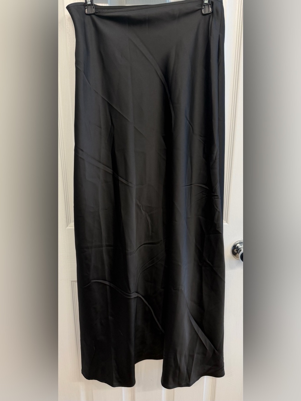 Classic Black Maxi Skirt - Sleek A-Line Silhouette